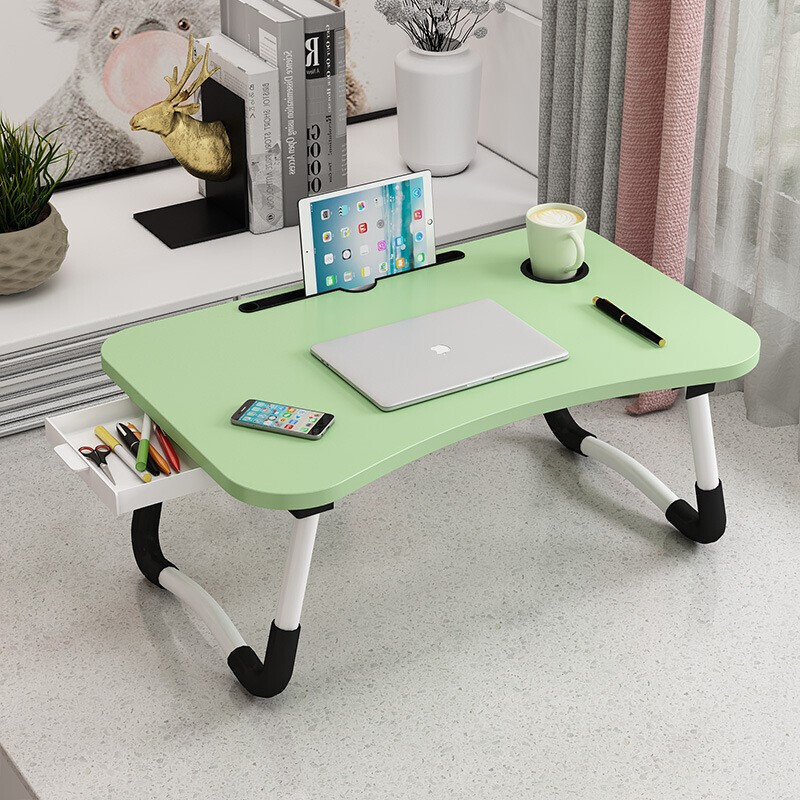 Escritorio de cama plegable mesa de computadora dormitorio dormitorio dormitorio estudio casero pequeña mesa de madera sólida