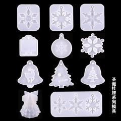 蝶の舞水晶滴ゴム金型11種類の雪花ヘラジカがクリスマスツリーの小夜灯シリコン金型アマゾンを掛けた