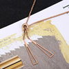 Minimalistic necklace stainless steel with tassels for elementary school students, accessories, new collection, internet celebrity, Korean style