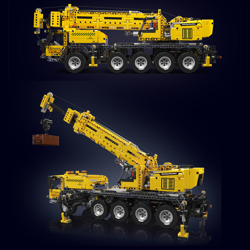 Yuxing proyecto a gran escala 17047 grúa eléctrica mecánica de control remoto bloque de construcción montar motor de alto rendimiento regalos para niños