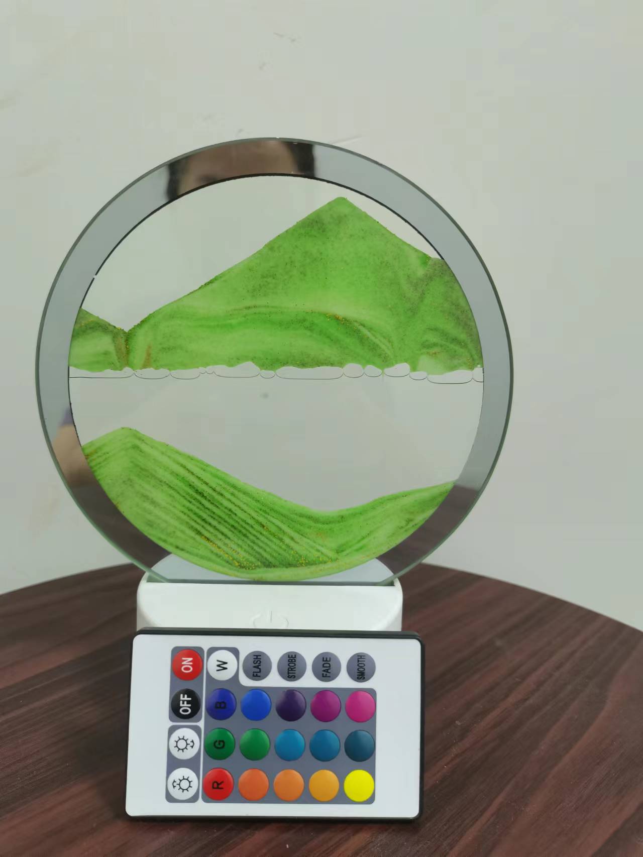 Romántico 16-color de control remoto de vidrio de arena movedizas pintura colorida noche luz creativa regalo descompresión alivio tapada sala de estar ambiente