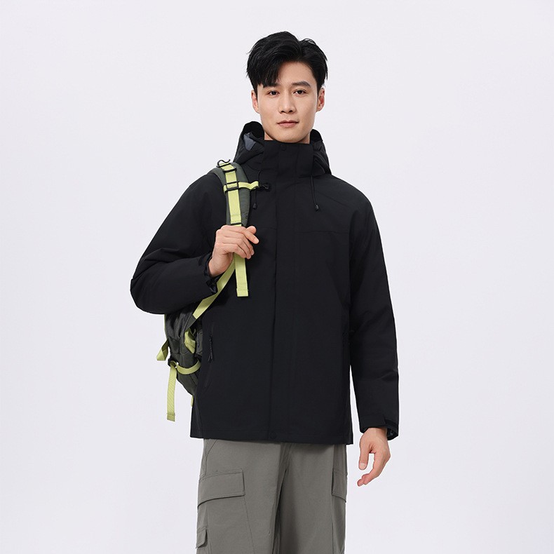 Autumn and Winter Three-In-One Jacket for Men and Women, Windproof and Waterproof Fleece Warm Jacket, Outdoor Hiking, Camping and Mountaineering Clothing