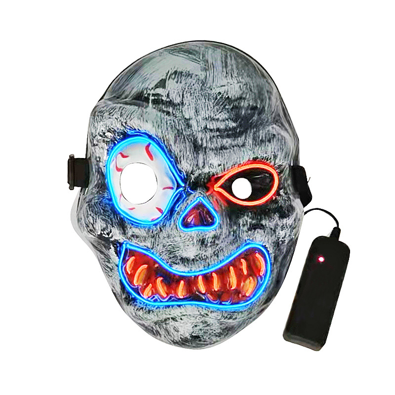 EL brillante ojo fantasma máscara de cabeza Amazon Comercio exterior Venta caliente estilo fábrica Halloween divertido horror apoyos