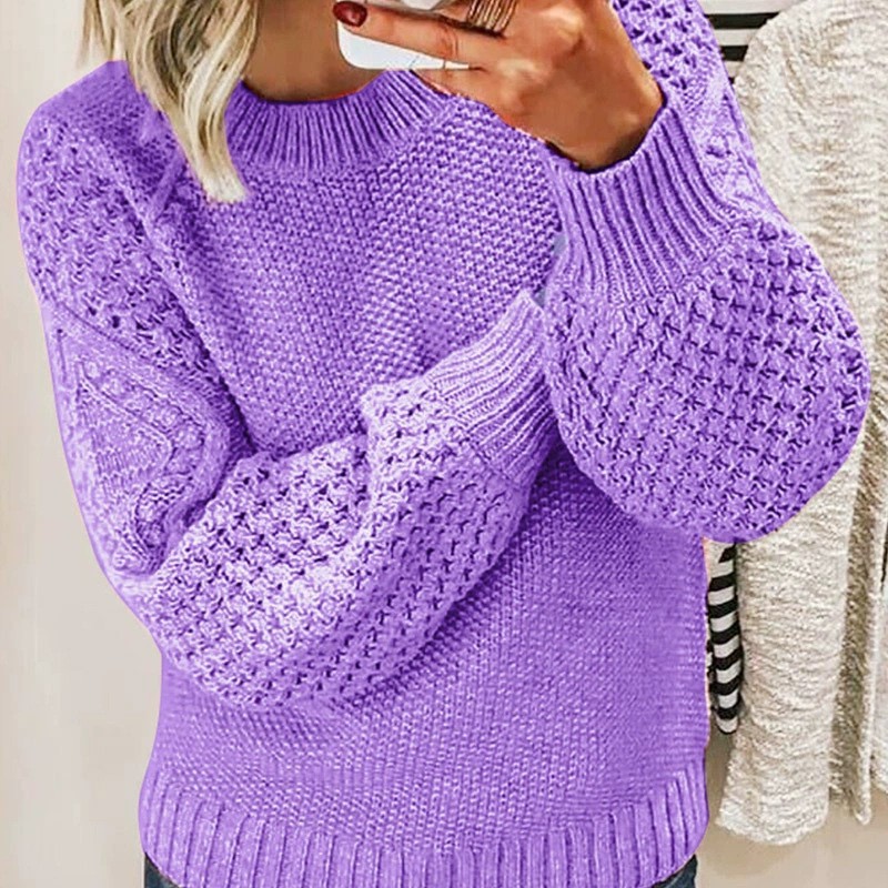 Transfronterizos europeos y estadounidenses otoño y invierno suéter nuevo estilo de color sólido de vestir chaqueta de punto chaqueta de diseño de camisa de punto image 3