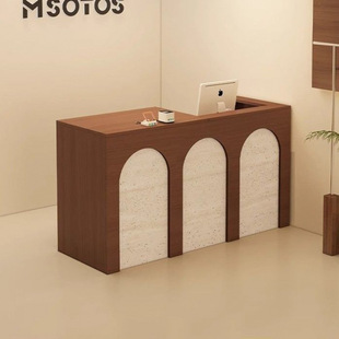 Clothing Store Cashier French Mid-Century Style Women's Clothing Store Bar Table Nail Salon Beauty Salon Front Desk Small Counter