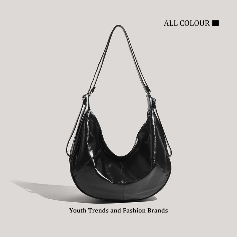 HENGJINGYX Dumpling Bag 2025 new large-capacity commuting tote bag niche high-end crossbody bag for women