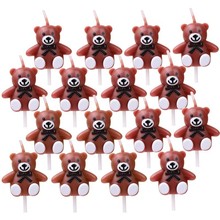 小熊蜡烛蛋糕装饰韩国ins可爱卡通小熊生日蜡烛儿童派对烘焙装扮