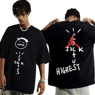 New Brand Cactus Jack Letter Print T-Shirt Hip Hop Setwear