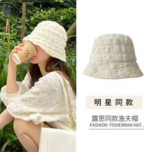 薄款防紫外线遮阳帽子渔夫帽春秋防晒太阳帽同款遮脸盆帽网红女