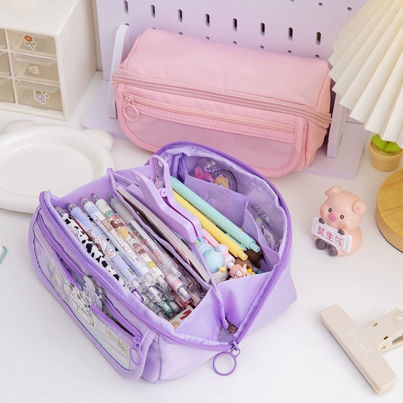 Prism, capacious pencil case, high quality universal storage bag