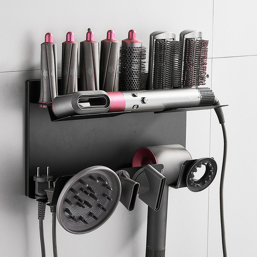 Suitable for Dyson curling iron storage rack Dyson hair dryer bracket without punching Nordic hair dryer hanging rack