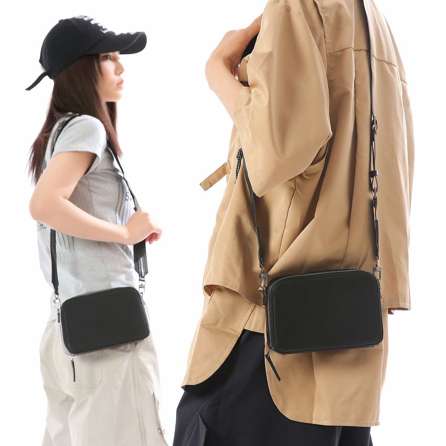 2026 New Style Men's and Women's Crossbody Bag, Fashionable and Simple Small Square Bag, Shoulder Bag, Work Clothing, Casual, Versatile, Lightweight Mobile Phone Bag