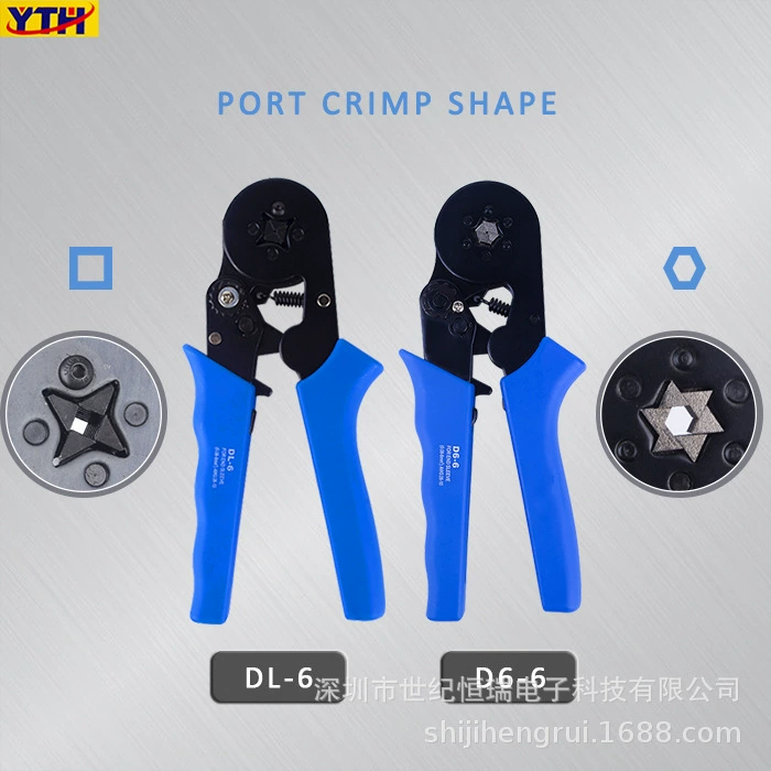 D6-6/DL-6 terminal crusher piping tube-shaped hexagonal four-side crusher wire cold-end claw wiring tube type