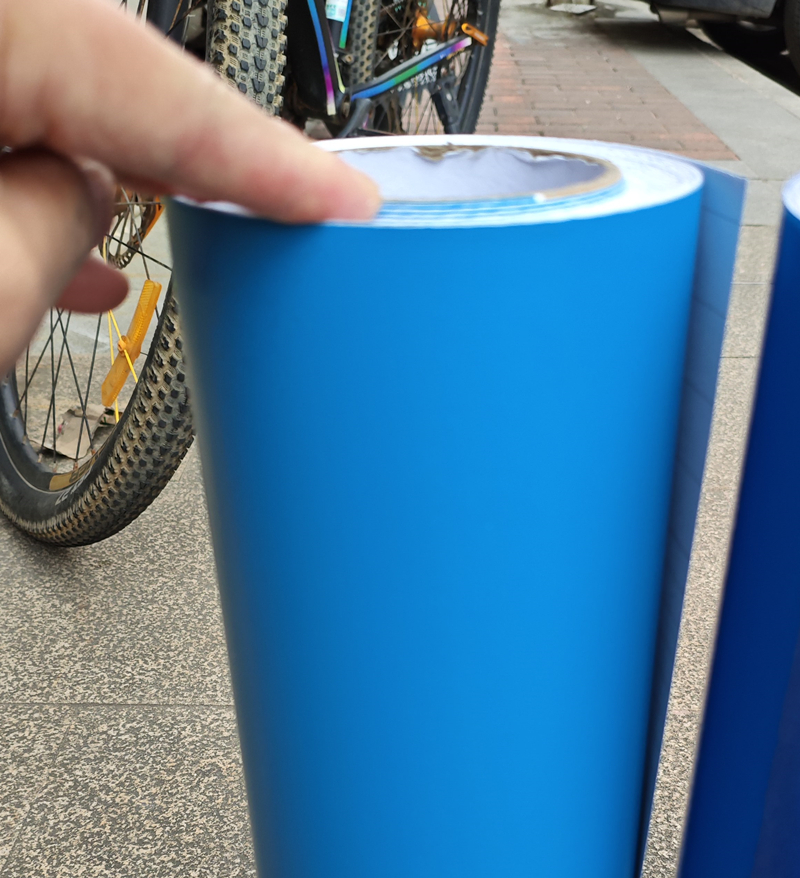 Bicicletas de carretera hielo azul oscuro película de estudiantes de bicicleta azul marino brillante película de cambio de color para niños de bicicleta mate