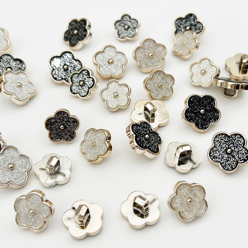 树脂金色花形扣优雅小香风纽扣大衣扣毛衣扣女装装饰袖口扣手缝扣