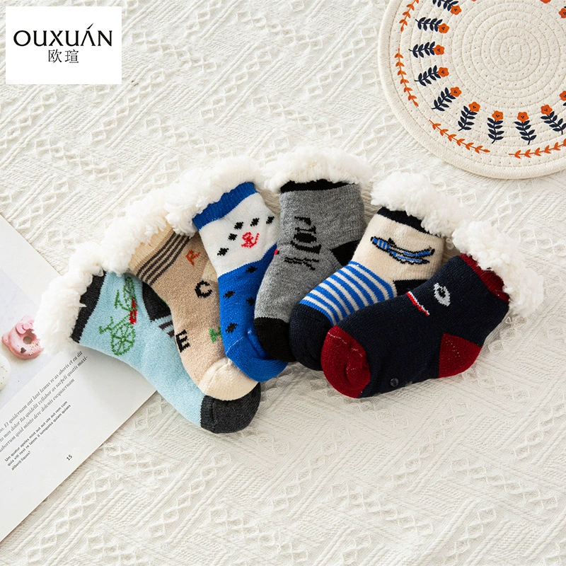 Оптом осенне-зимние хлопчатобумажные носки для сна, шерстяные носки, удлиненные напольные носки, зимние утолщенные Носки на флисовой подкладке