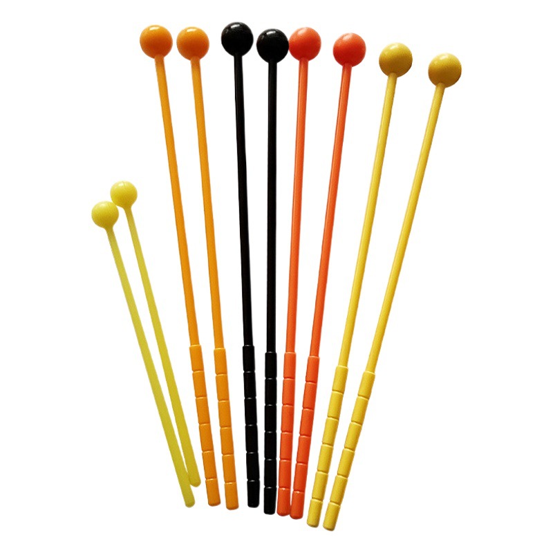 Fábrica al por mayor instrumento de percusión Orff martillo negro mano que sostiene niños jugando ayudas didácticas tambor palo tambor martillo