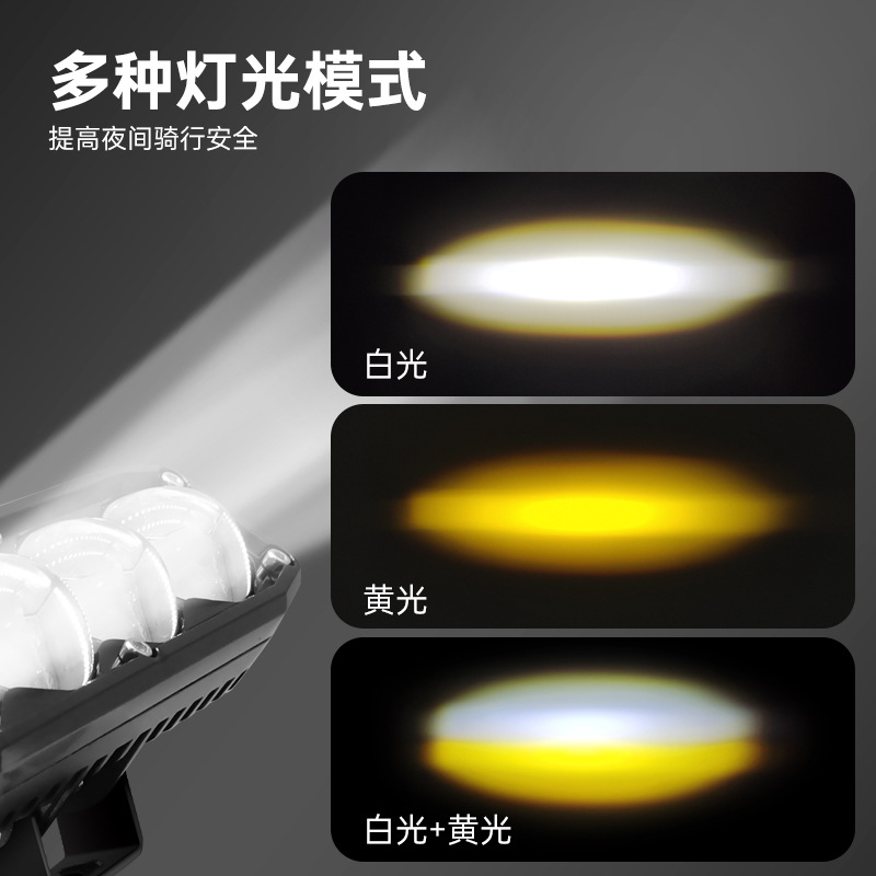 Accesorios de luz de motocicleta LED transfronterizos lente de doble luz aluminio metal aluminio carro eléctrico faro externo lámpara de aluminio