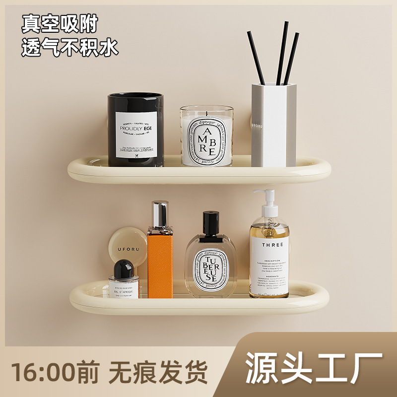 Suction Cup Triangle Storage Rack Toilet Non-perforated Wall-mounted Bathroom Drain Shower Gel Hand Sanitizer Storage Rack