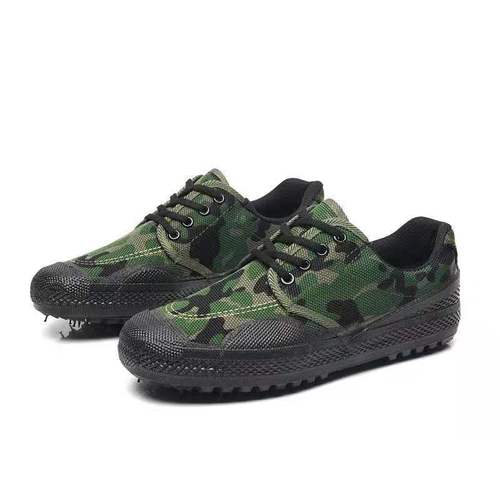 Workwear Men's Canvas Safety Shoes for Construction Sites, Durable, Labor Shoes, Anti-Slip, Anti-Odor, Camouflage
