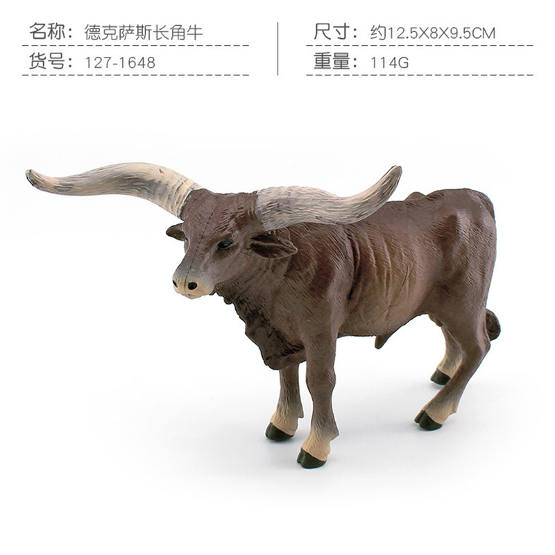 Simulación transfronteriza Texas Longhorn vaca charolai vaca GOER búfalo de Río Wtu West vaca modelo
