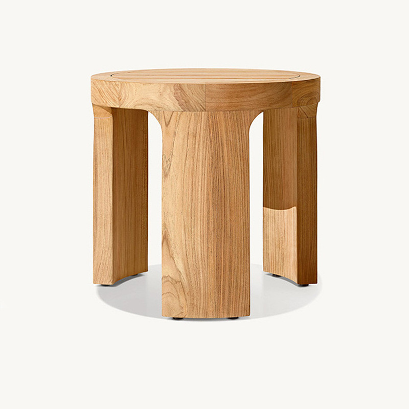 Sofá de madera maciza al aire libre patio villa balcón al aire libre ocio tronco de muebles combinación de teca nórdica sillón mesa de té