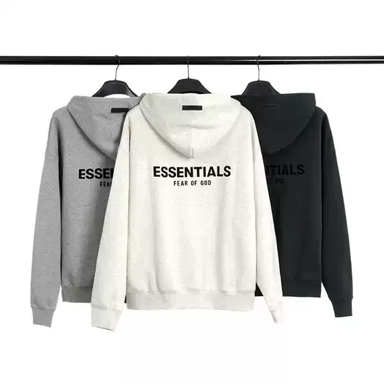 Cross-Border Flocked Hoodie High Street Loose Casual American Style Unisex Couple Pullover, Dark Teal & Light Gray