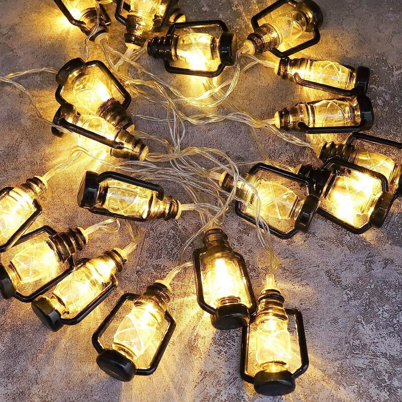 Led Kerosene Bottle String Lights For Holiday Decor And Camping_voghion.com