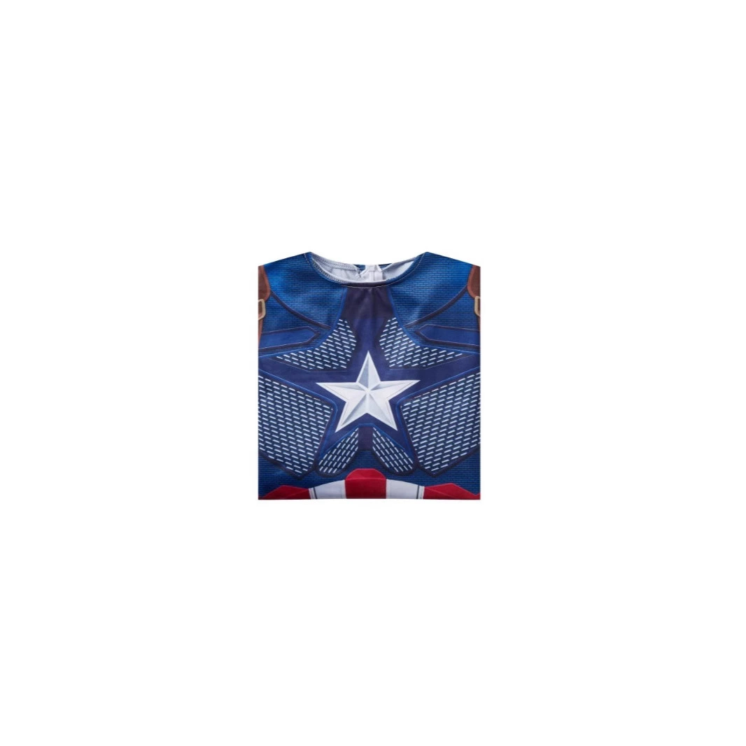 Комиксовый костюм супергероев для детей, герои, мультфильм, Marvel, Капитан Америка, облегающий, косплей, детская одежда