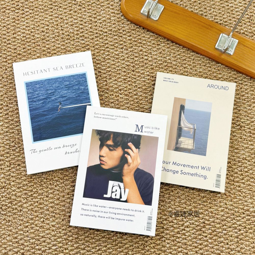 高级感英文书拍照道具假书杂志装饰书法式复古客厅桌面装饰品摆件