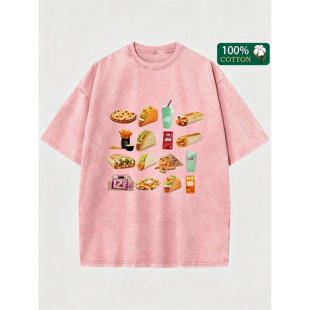 �羳�W�a's Retro Washed Taco Bell Fast Food Graphic Tee