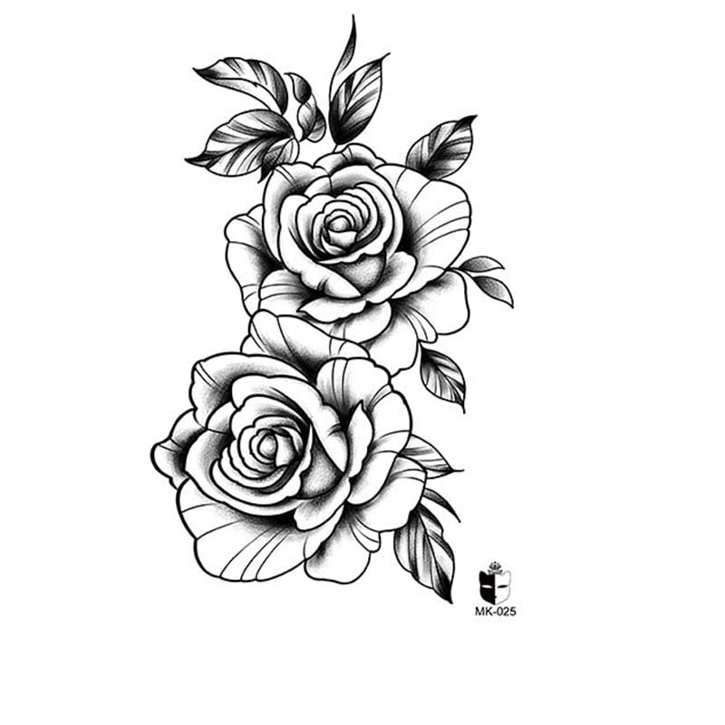 Animal blanco y negro desechable pegatinas de tatuaje belleza pegatinas de tatuaje moda estética patrón de personalidad dama pegatinas de tatuaje