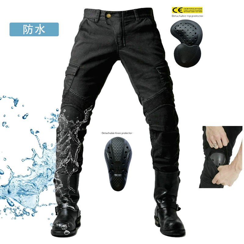 VOLERO impermeable moto jeans motocicleta pantalones de montar a prueba de viento herramientas retro carreras anti-caída pantalones hombres y mujeres