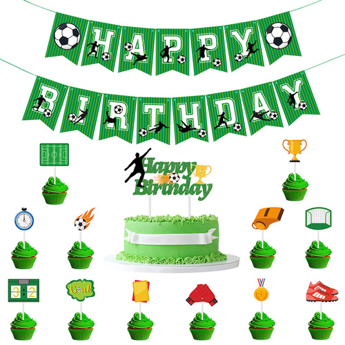 Cross-border Football Cup World Cup Theme Party Decoration Football Birthday Flag American Football Banner Wholesale Customization