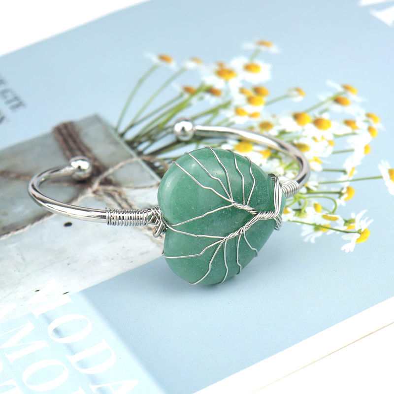 Fashion Water Droplets Crystal Plating Bangle 1 Piece