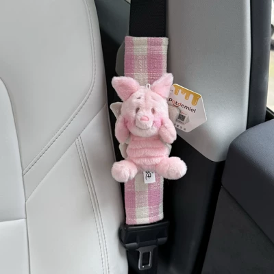 Seat belt shoulder pad Insurance Cover Decoration Pair of - pidgeot-pink-shoulder-pads