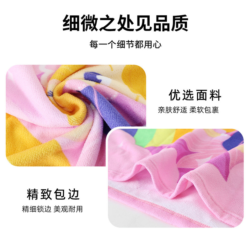 .2025新款带帽儿童浴巾斗篷宝宝连帽浴袍卡通可穿速干浴巾|undefined