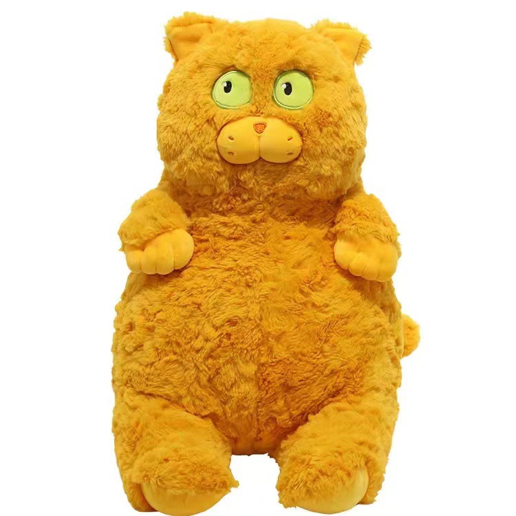 En línea celebridad mirando gato juguete naranja gato blanco gato negro muñeca regalo almohada para dormir al por mayor