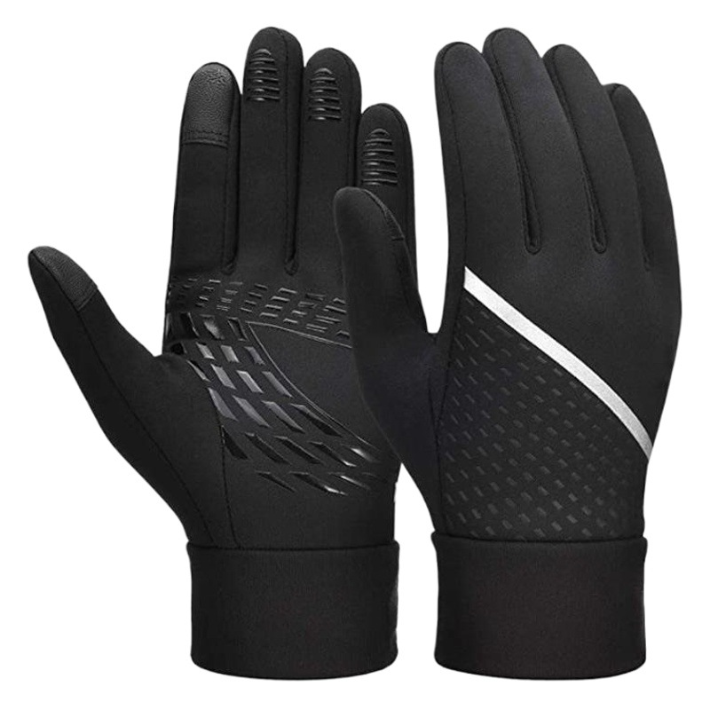 Guantes de ciclismo cálidos y populares en Amazon, cuidadosamente seleccionados, transfronterizos, con silicona antideslizante, impermeables y con pantalla táctil para correr.