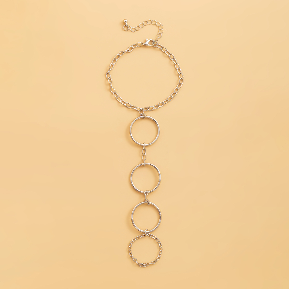 Fashion Geometric Round Hollow Simple Punk Metal Bracelet