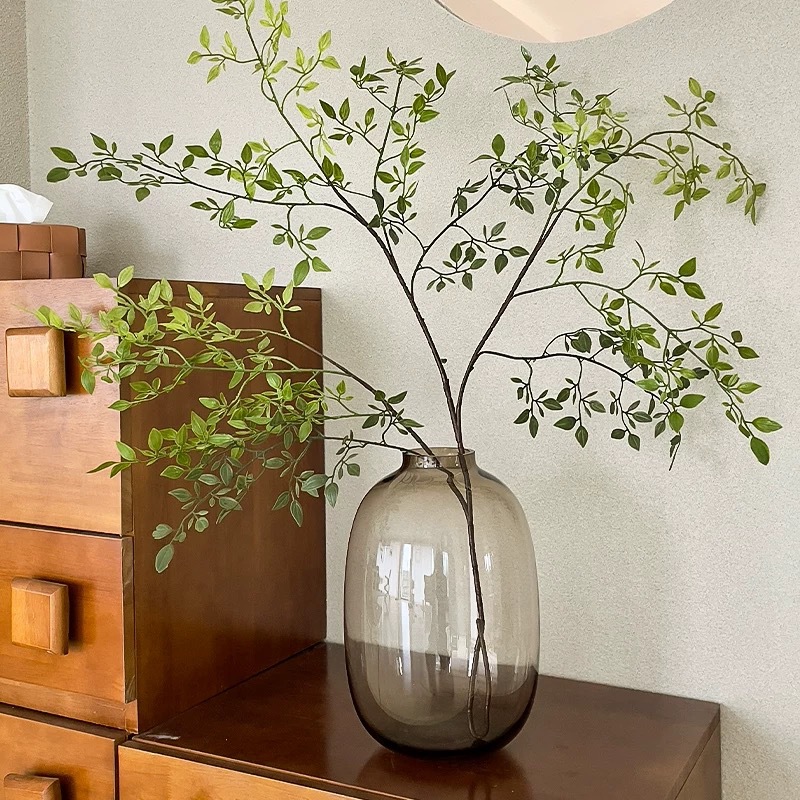 Jarrón de vidrio de pie, jarrón especial de gran capacidad para Aronia, adecuado para sala de estar, para arreglos florales, jarrón colgante transparente para cultivo acuático, hecho a mano.