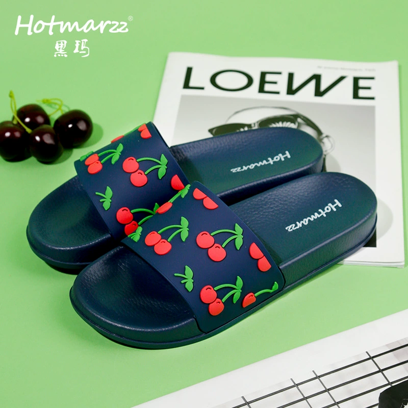 Hotmarzz черная мама леди ванная комната домашние тапочки милые противоскользящие тапочки для купания ПВХ шоппинг тапочки