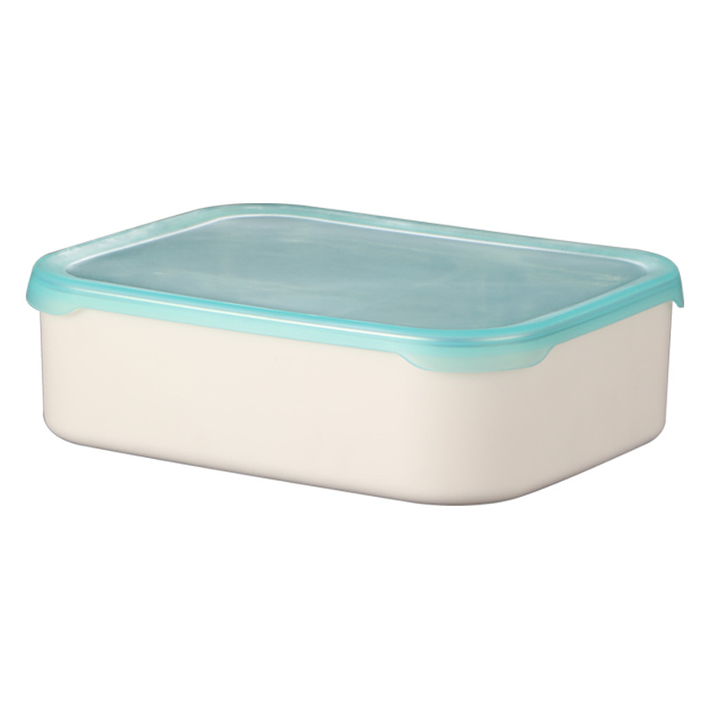 Caja de almuerzo de acero inoxidable rectangular caja de almacenamiento con cubierta casera de almacenamiento sellado caja de almuerzo de almuerzo