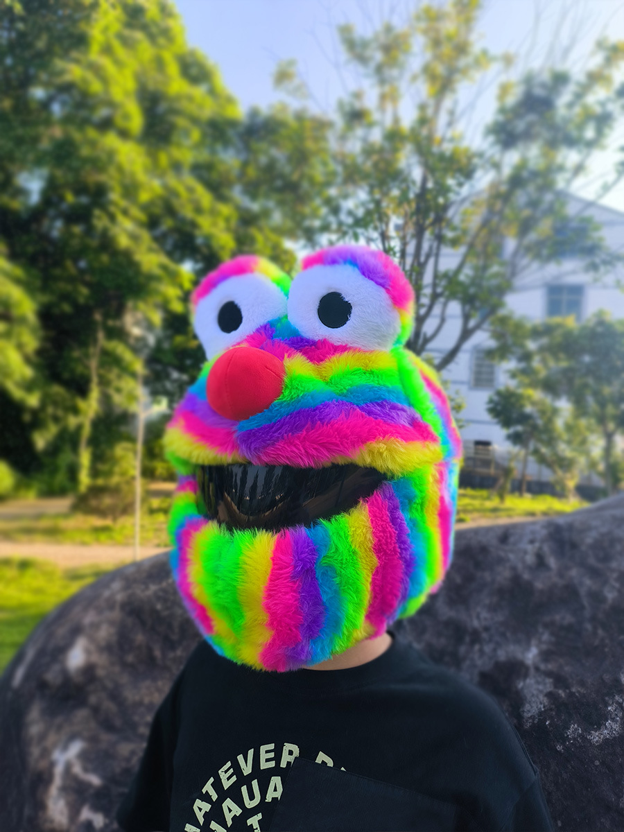 Cubierta de casco de motocicleta Cubierta de casco de felpa puntual Cubierta de casco completo Cubierta de casco de motocicleta Tacón de viento Moda de moda