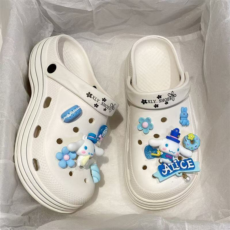 [쓰리라인 크록스] 화이트 [잉글리시 시나몬 독]