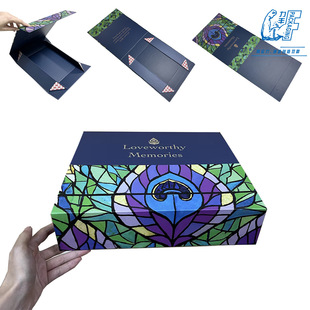Factory Direct Sales Export Dedicated One-piece Magnetic Suction Box Foldableable Flip Box Business Gift Packaging Box
