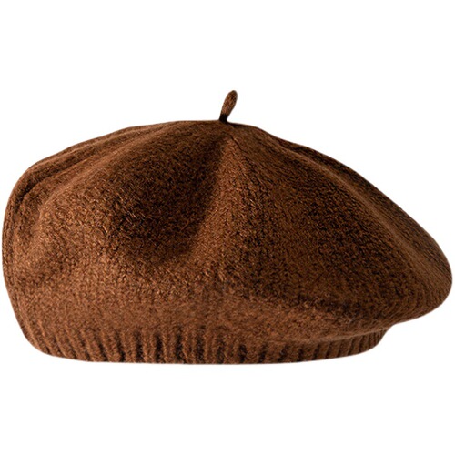Japanese retro knitted woolen beret hat Korean version for men and women trendy British bud Japanese painter hat