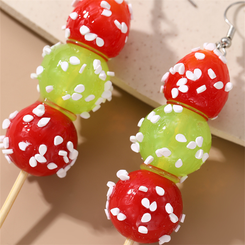 1 Pair Cute Sugar Gourd Carrot Strawberry Plastic Ear Hook display picture 3