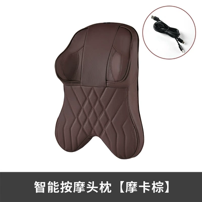 Foam Lumbar Pillow, Headrest - smart-massage-headrest-mocha-brown