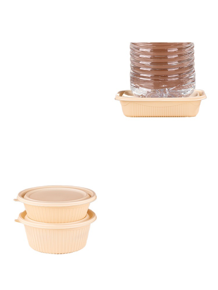 Caja de almidón de maíz, caja de comida doméstica de grado alimenticio, cubiertos de picnic calentados por microondas, caja de almuerzo desechable